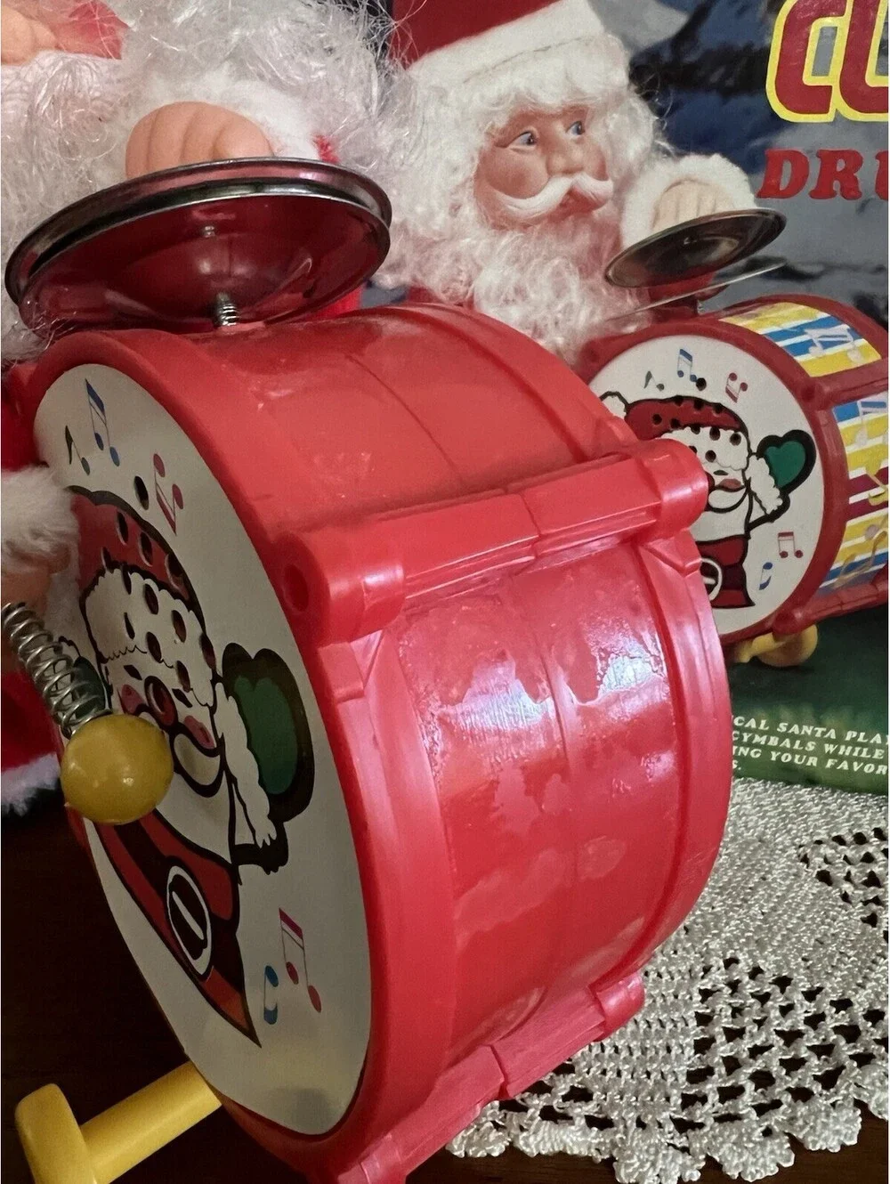 Vintage Meryvn’s Walking Santa Claus Drummer, with Box, ONLY MUSIC WORKS